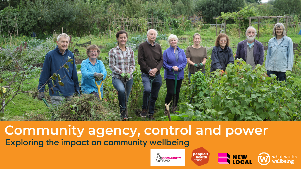 New report on Community agency, control and wellbeing