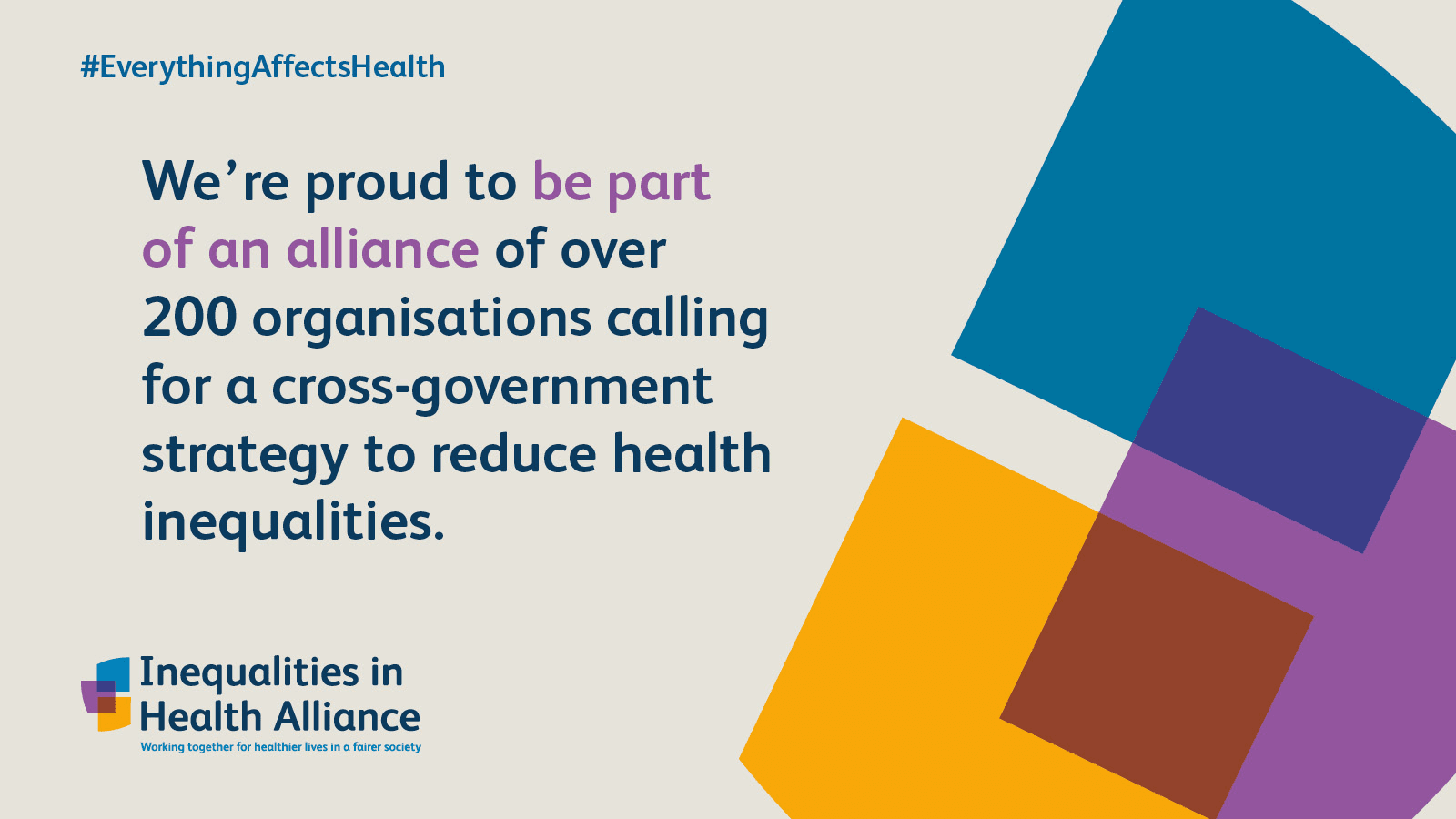 Trust joins Inequalities in Health Alliance in calling for government action on health inequalities