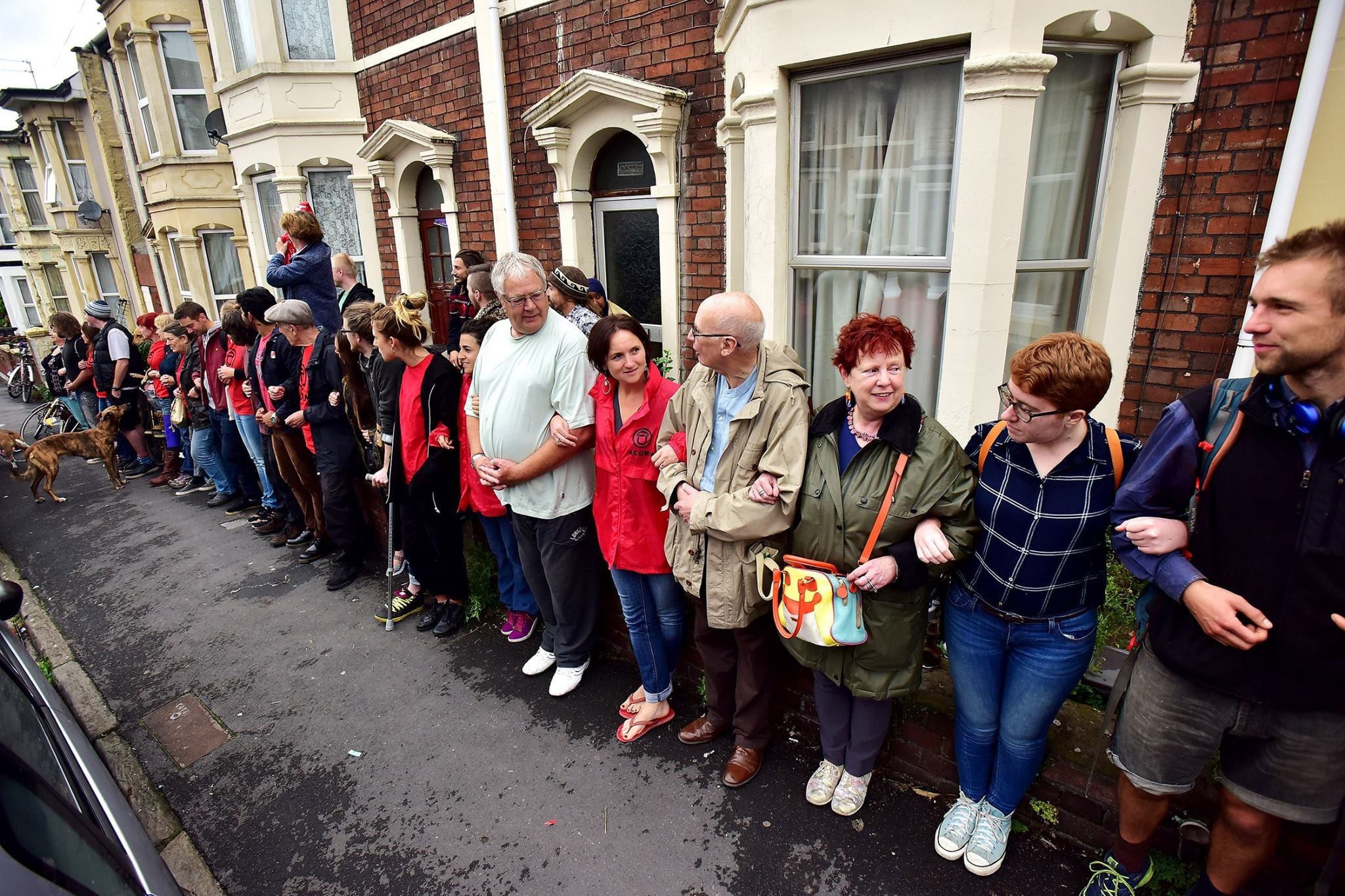 Residents involved with the Bristol Ethical Lettings Campaign, supported by The Association of Community Organisations for Reform Now Ltd. (ACORN)