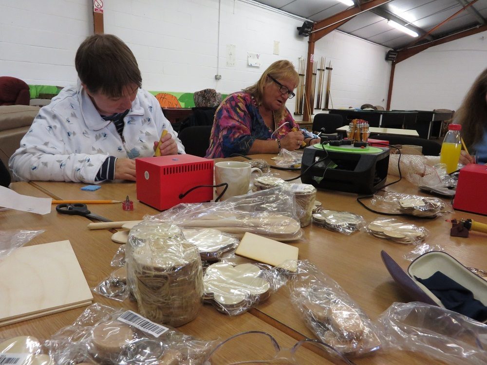 Members of the "Tackling Mental Health, Loneliness and Self Isolation through art, craft and wellbeing classes" project