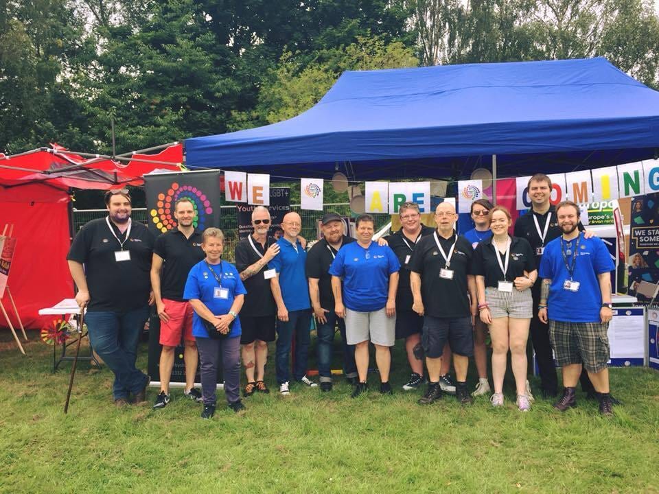 Members of Derbyshire LGBT+'s Golden Rainbows project