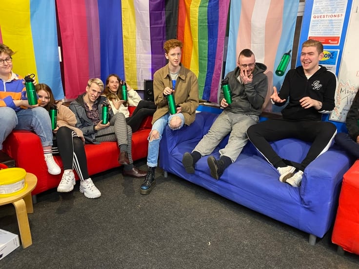 Members of Derbyshire LGBT+'s Golden Rainbows project