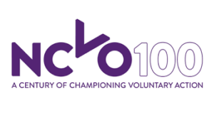 NCVO 100 logo - A century of championing voluntary action