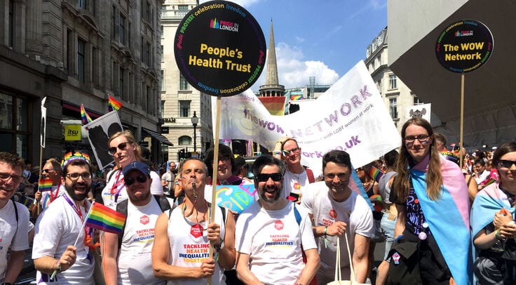 People's Health Trust march in the Pride in London parade 2018