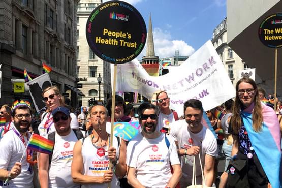 People's Health Trust march in the Pride in London parade 2018