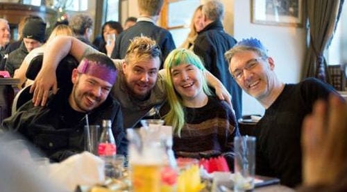 Members of the Local People project in Brighton socialise together