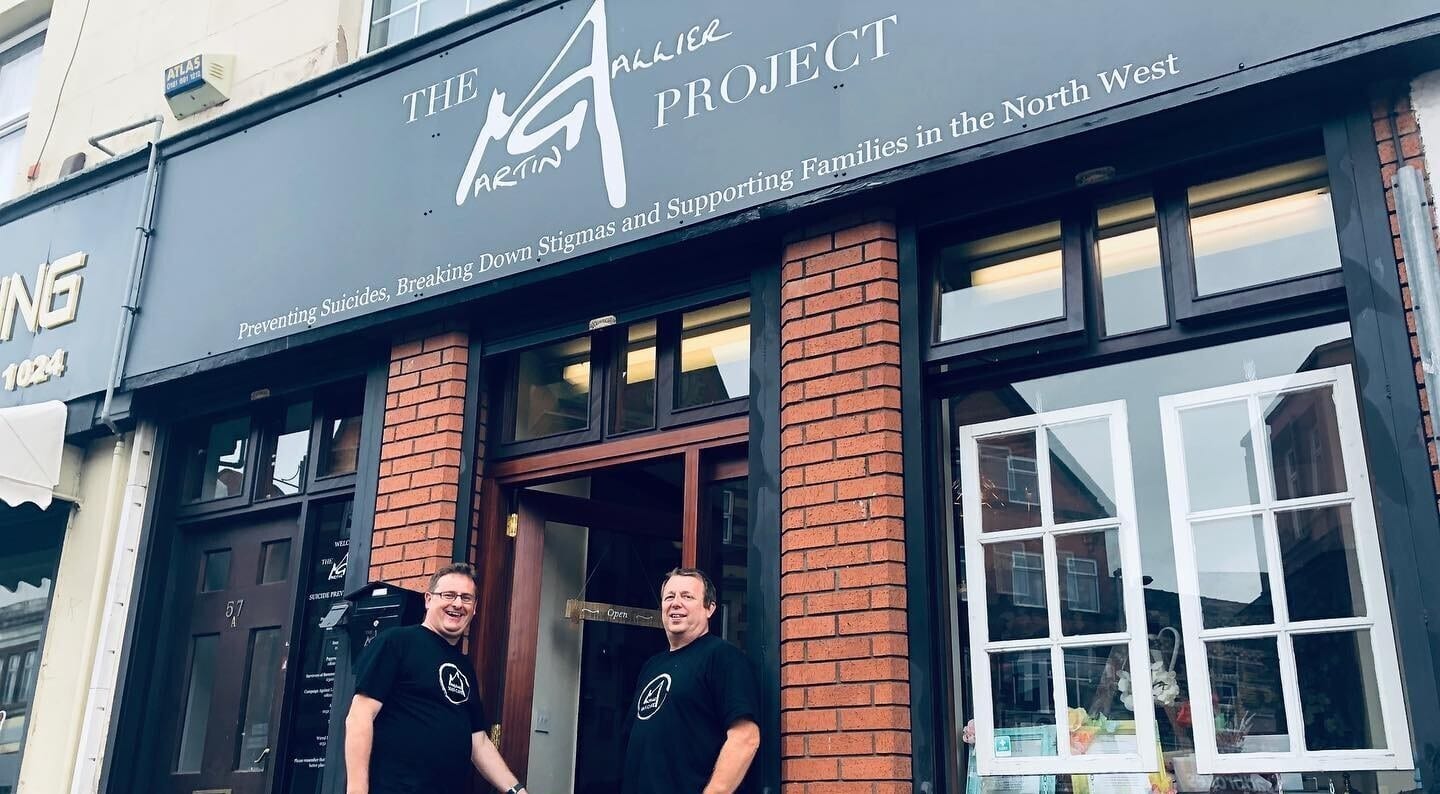 Project members outside the 'Man Cave'