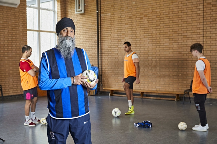 picture for projectStory: Project leader Bal Singh and project members from Khalsa Youth Football Academy picture for projectStory: Project leader Bal Singh and project members from Khalsa Youth Football Academy