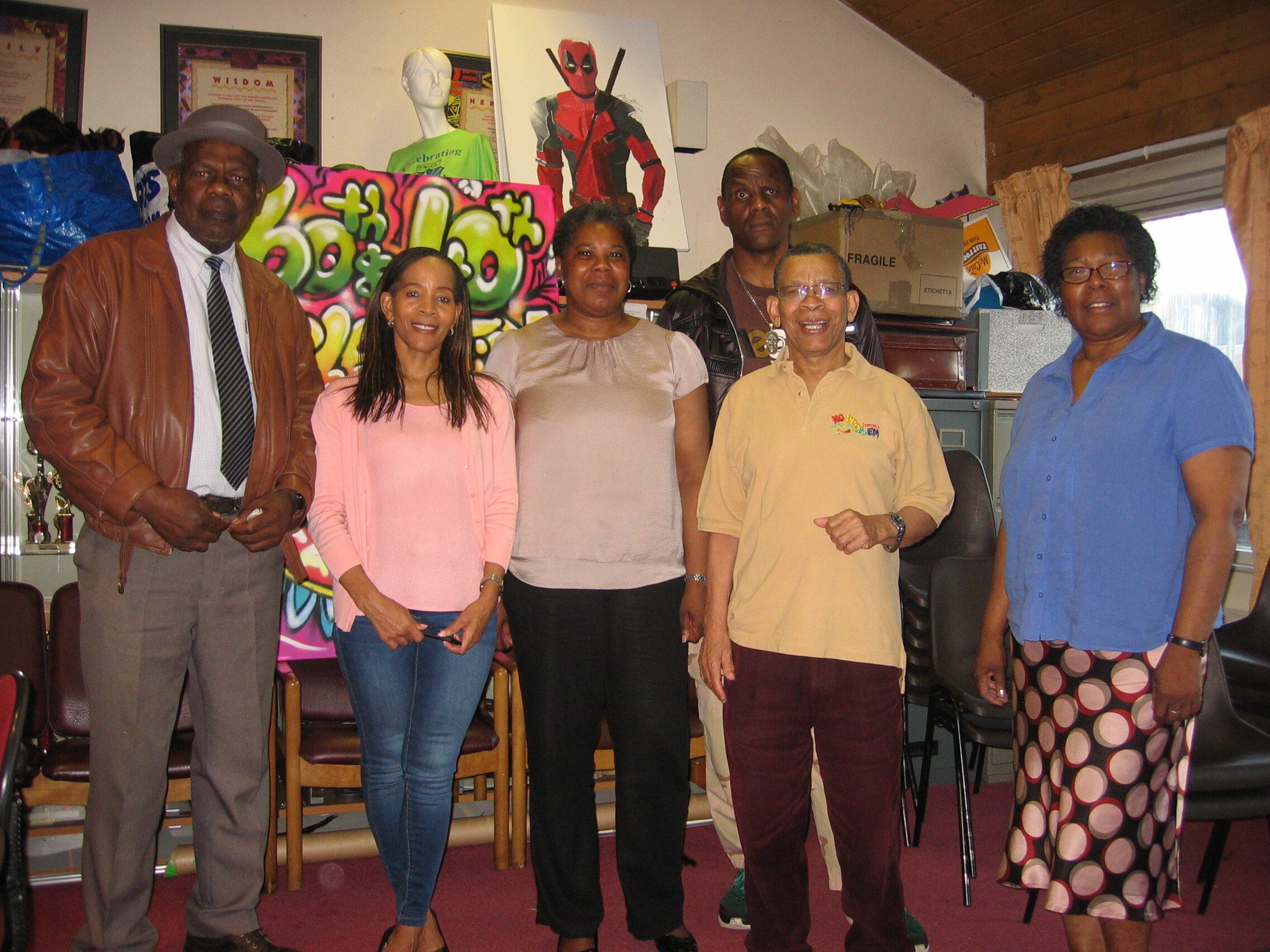 A group of participants stood together
