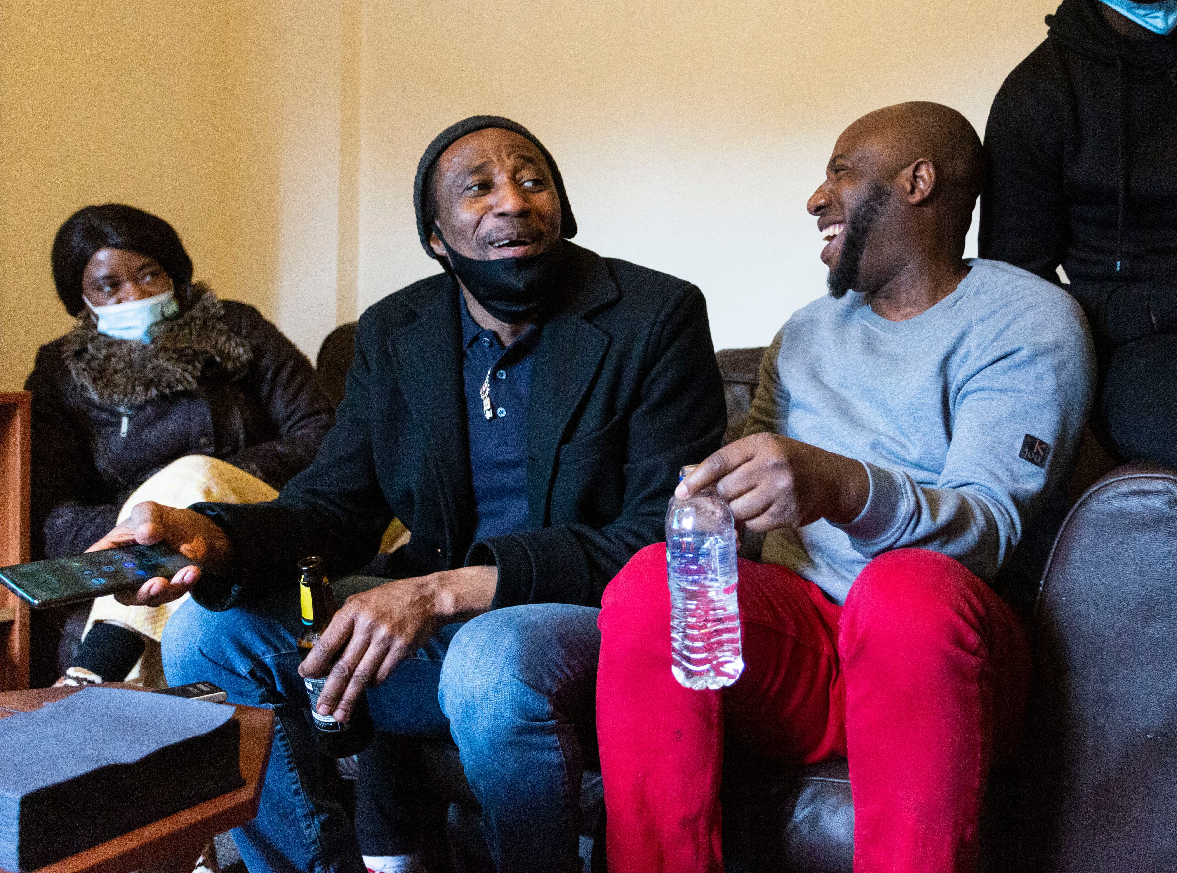 Participants socialising at the African Caribbean Community Association hub